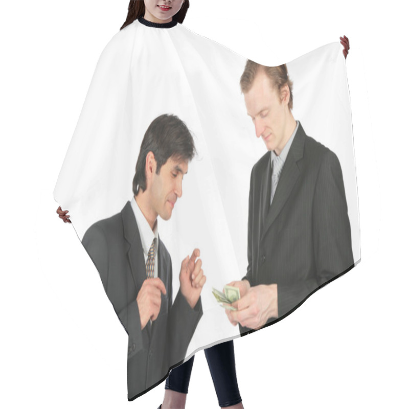 Personality  Two Businessmen And Dollars Hair Cutting Cape