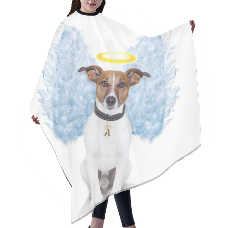 Personality  Angel Dog Feather Wings Aura Nimbus Hair Cutting Cape