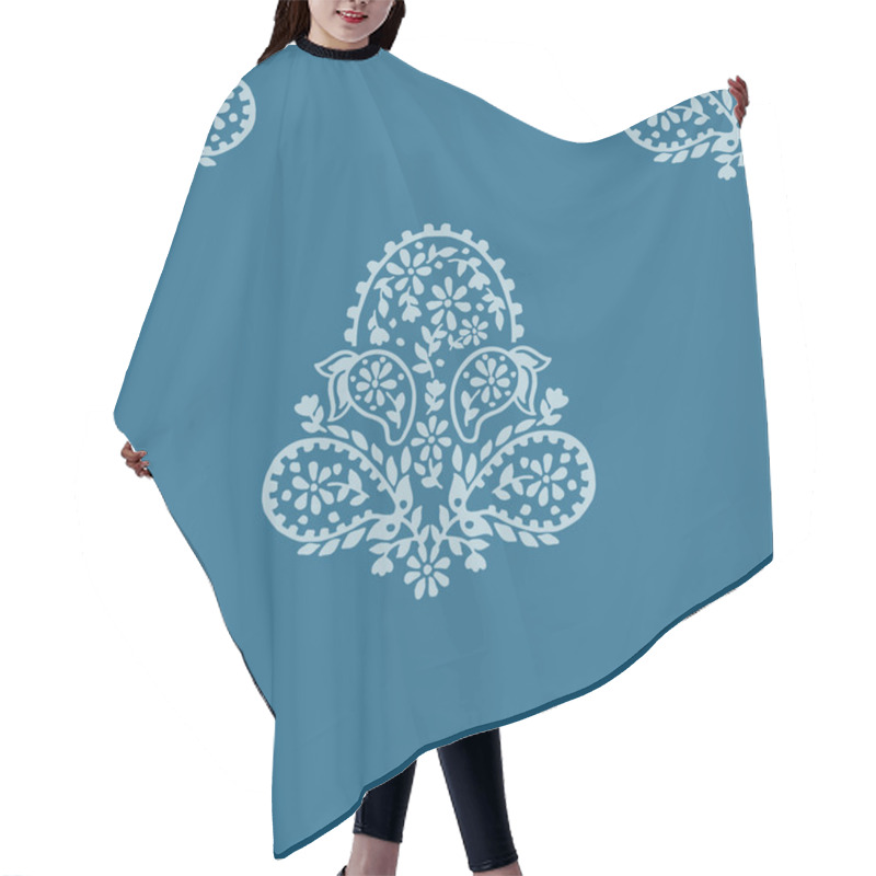 Personality  Vector Seamless Artistic Gentle Paisley Pattern Hair Cutting Cape