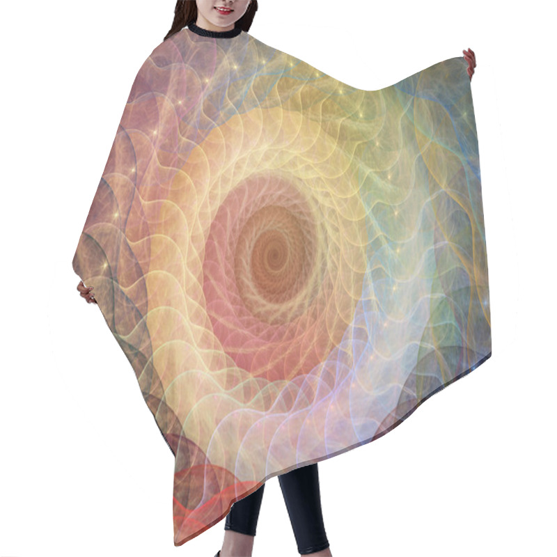 Personality  Spiral Background.  Hair Cutting Cape