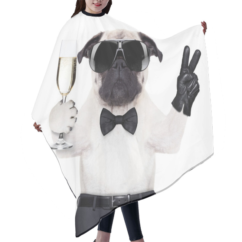 Personality  Cool Dog Peace Hair Cutting Cape