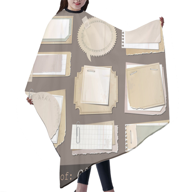 Personality  Old Paper Hair Cutting Cape