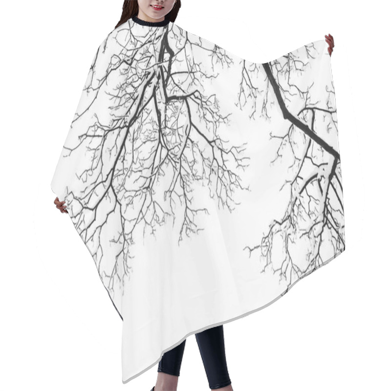 Personality  Frozen Snowy Trees And Branches In Freezing Winter Landscape Hair Cutting Cape