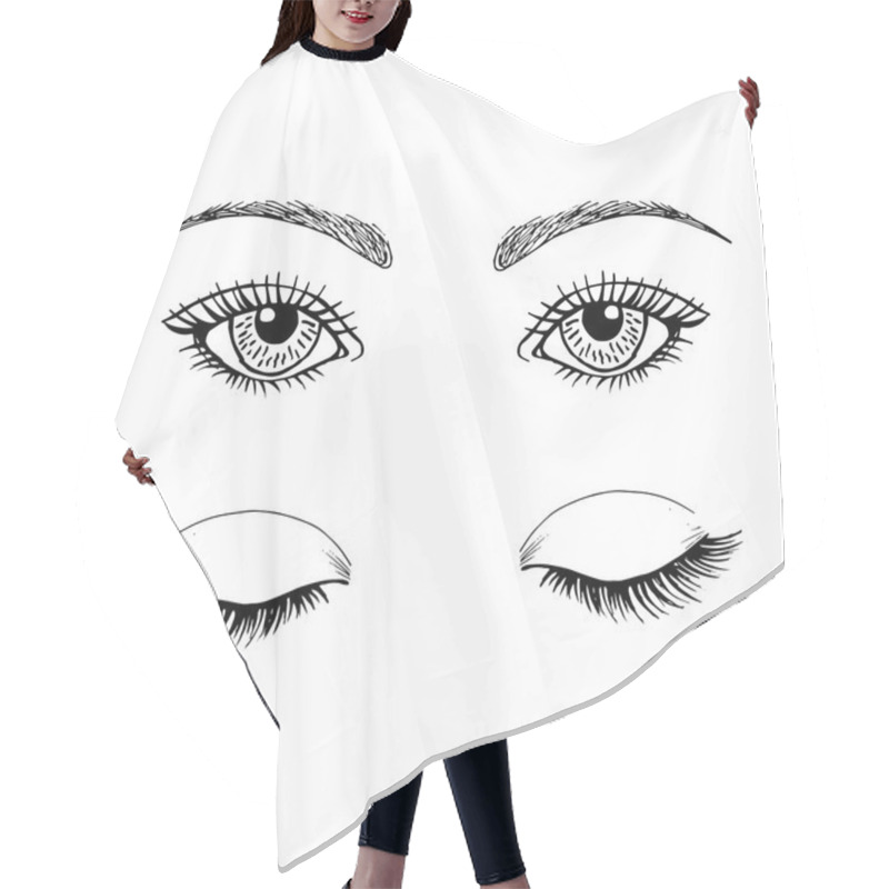 Personality  Make Up Eyes Hair Cutting Cape