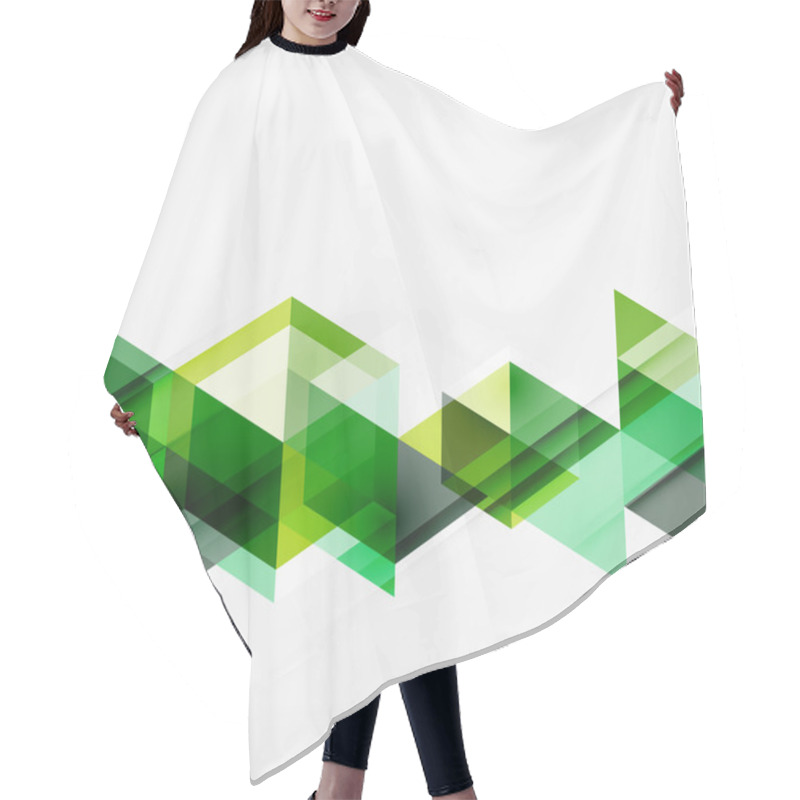 Personality  Abstract Geometric Background. Modern Overlapping Triangles Hair Cutting Cape