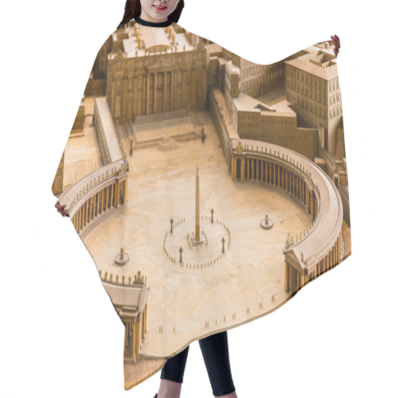 Personality  ROME, ITALY - JUNE 28, 2019: Maquette Of Ancient Rome In Vatican Museum Hair Cutting Cape