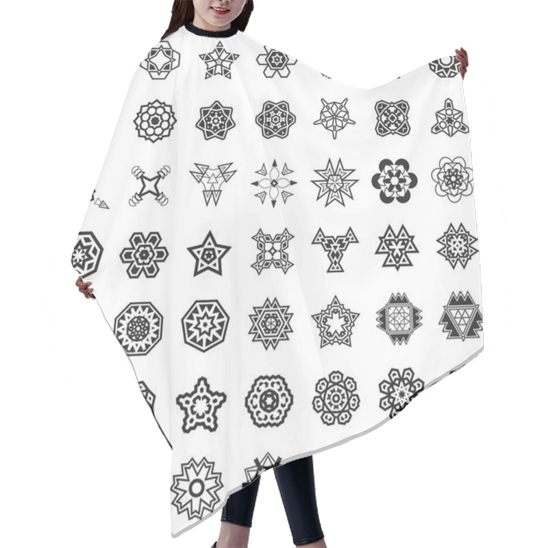 Personality  Abstract Ethnic Geometric Elements Hair Cutting Cape