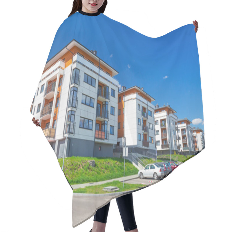 Personality  Street With New Apartments Hair Cutting Cape