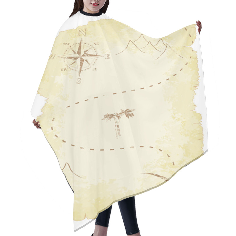 Personality  Treasure Map Hair Cutting Cape