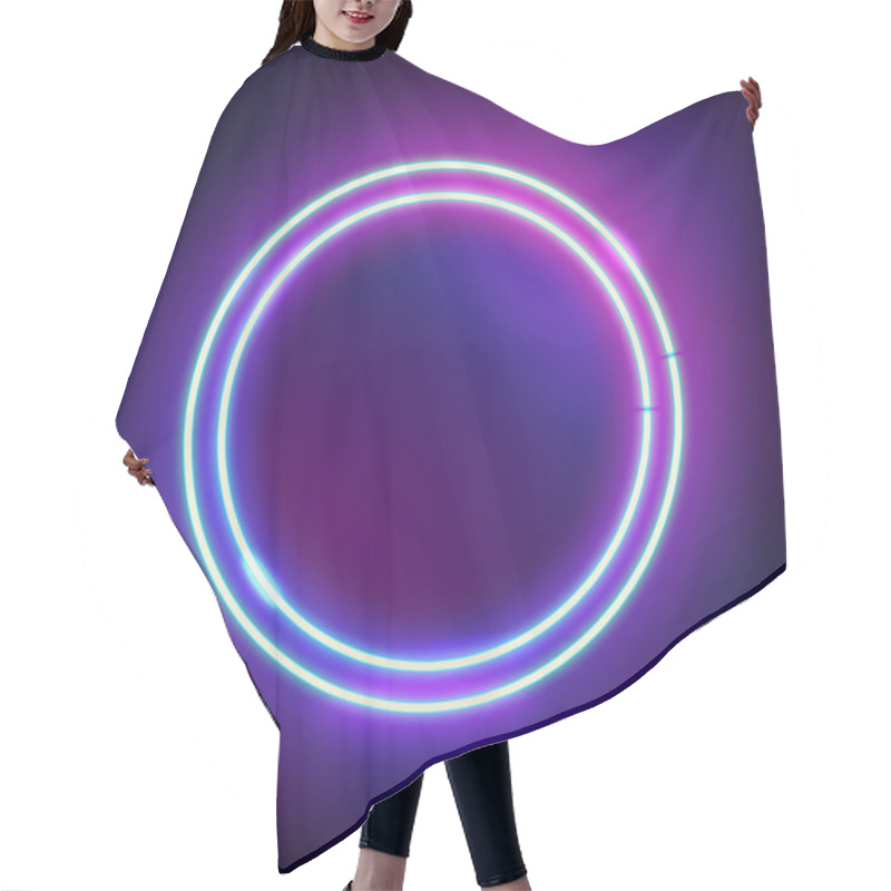 Personality  Round Border With Light Effects. Hair Cutting Cape