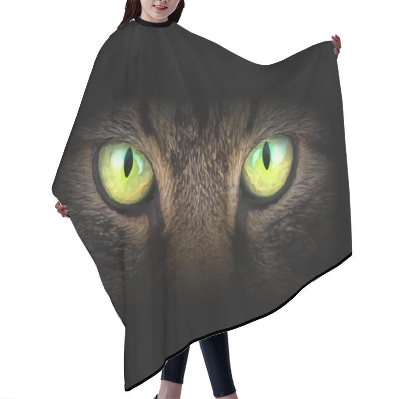 Personality  Cat Eyes Hair Cutting Cape