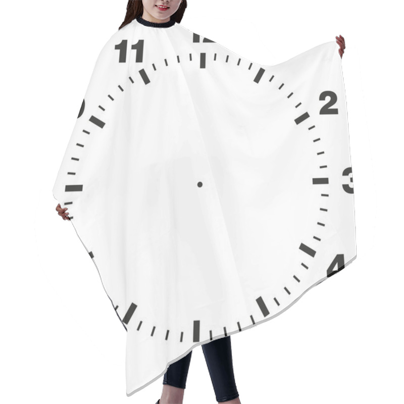 Personality  Template Of Clock Dial Hair Cutting Cape