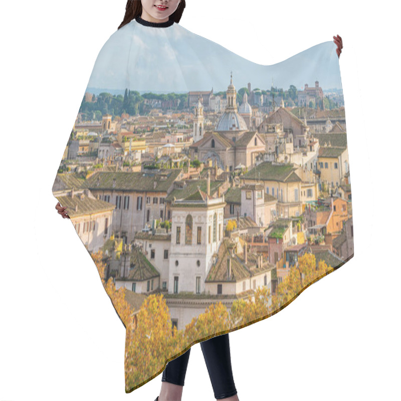 Personality  Rome Skyline As Seen From Castel Sant'Angelo On A Sunny Autumn Afternoon. Hair Cutting Cape