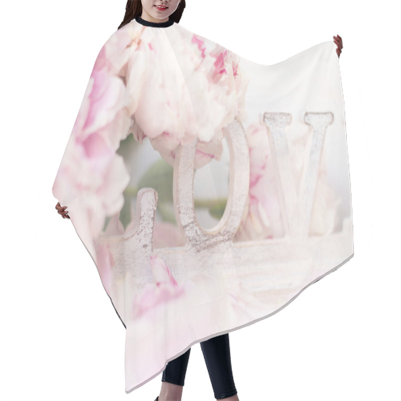 Personality  Peony And Love Hair Cutting Cape