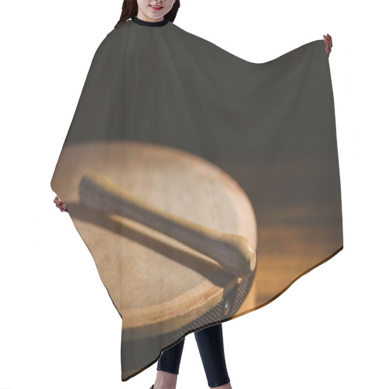 Personality  Traditional Irish Bodhran And Stick Hair Cutting Cape