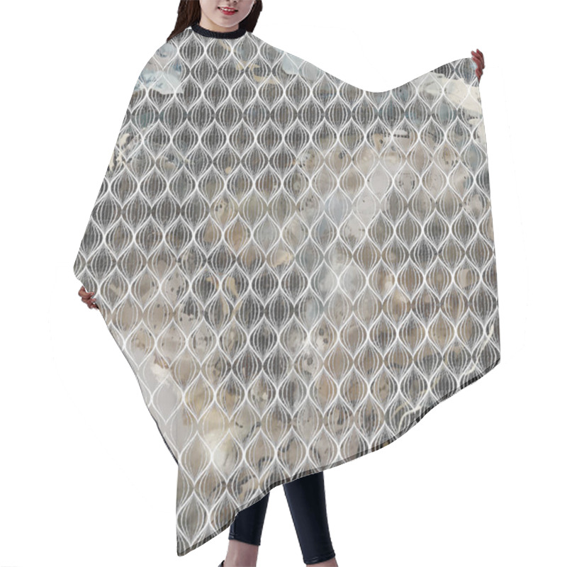 Personality  Geometry Modern Repeat Pattern With Textures Hair Cutting Cape