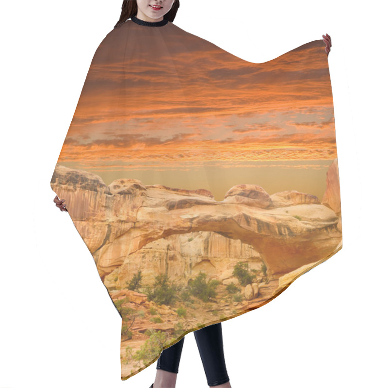 Personality  Natural Arch At Sunset In Capital Reef National Park Hair Cutting Cape