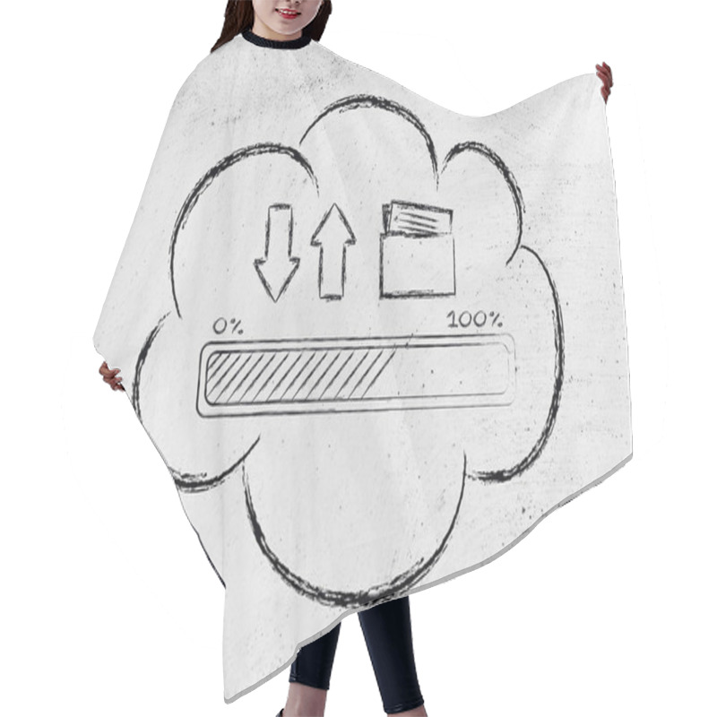 Personality  Cloud Computing Data Transfers Hair Cutting Cape