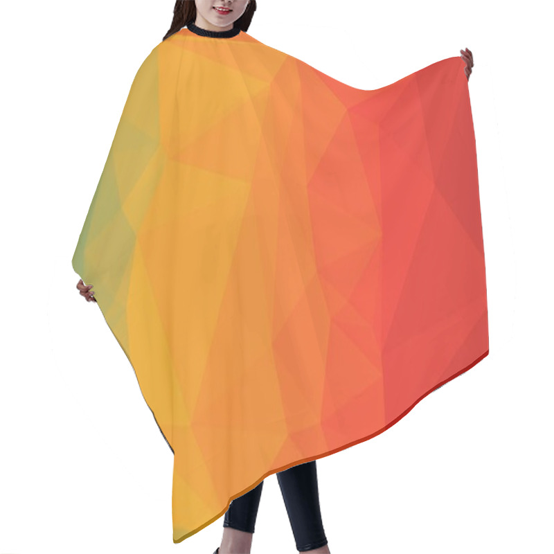 Personality  Abstract Background With Red And Orange Gradient Hair Cutting Cape