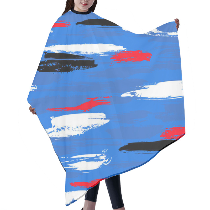 Personality  Pattern With Brushstrokes And Stripes Hair Cutting Cape