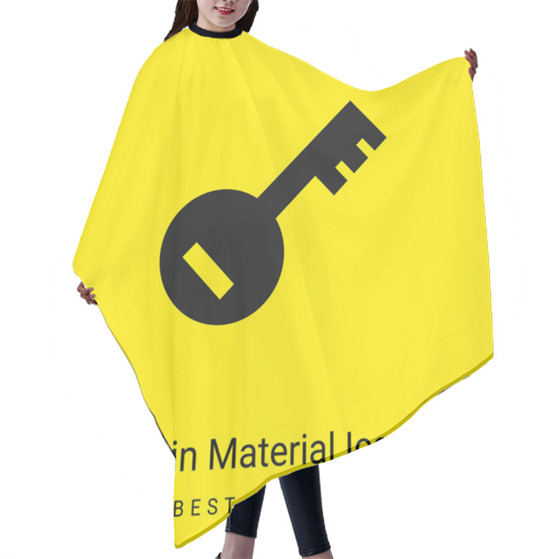 Personality  Account PassKey Minimal Bright Yellow Material Icon Hair Cutting Cape