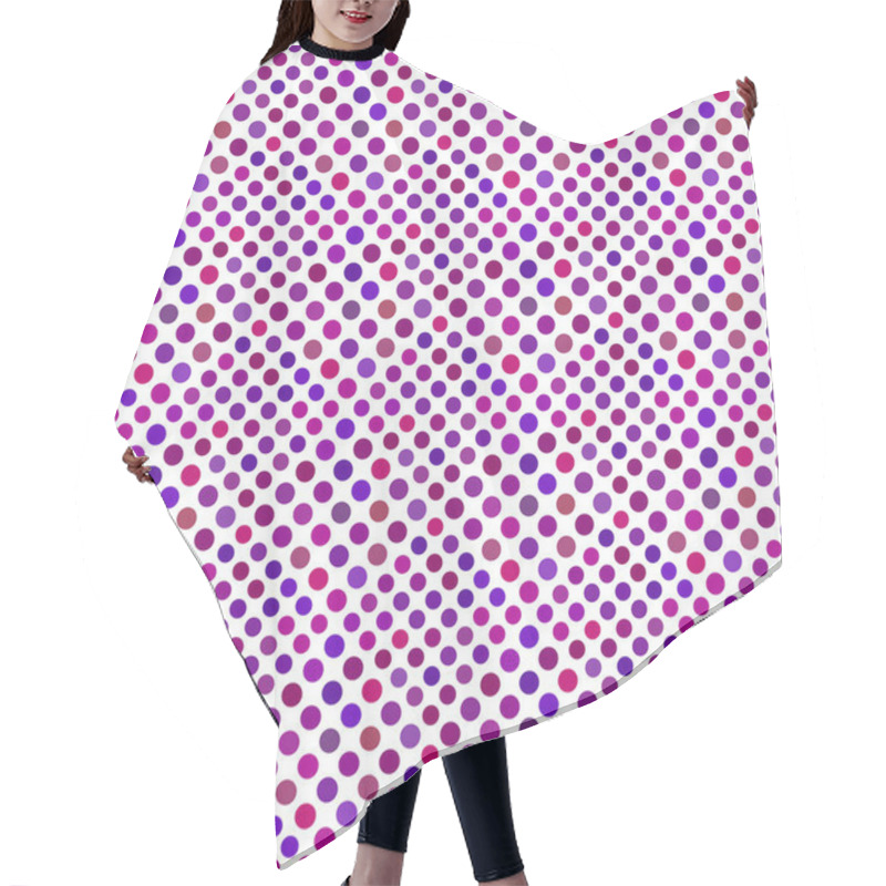 Personality  Abstract Purple Seamless Dot Pattern Background Design Hair Cutting Cape