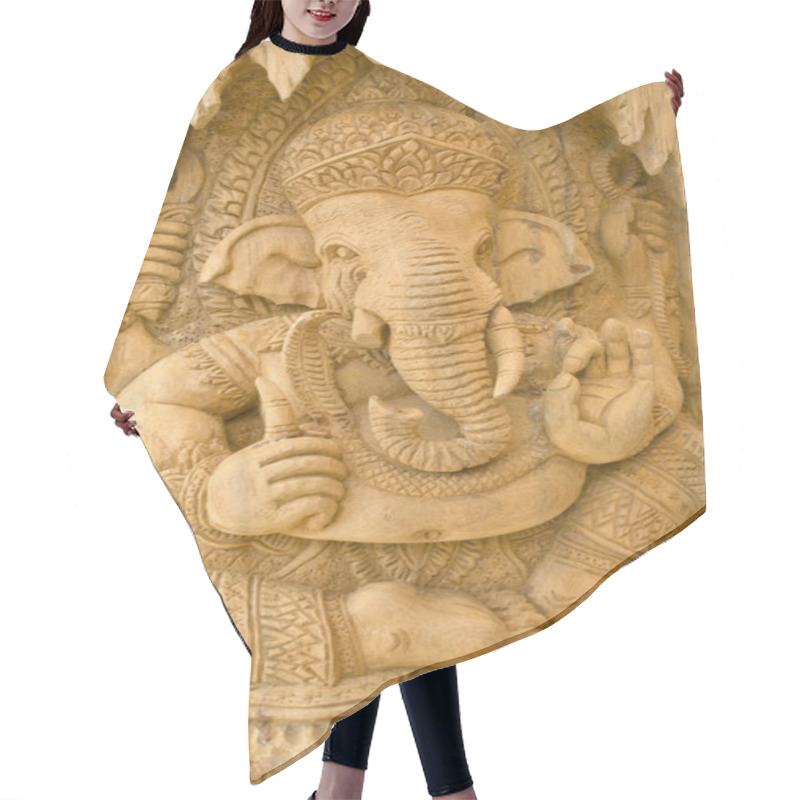 Personality  Wood Carving Of Ganesha Hair Cutting Cape