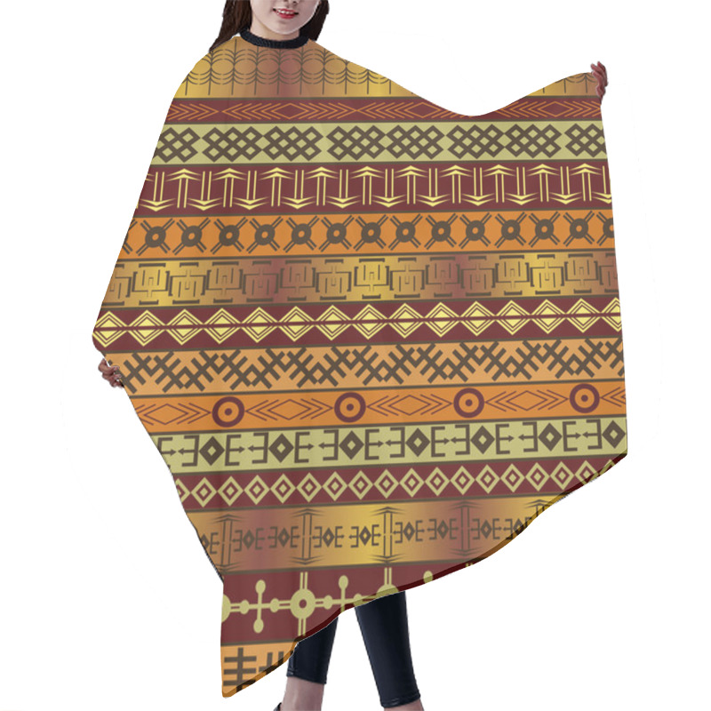 Personality  Background With African Ethnic Motifs Hair Cutting Cape