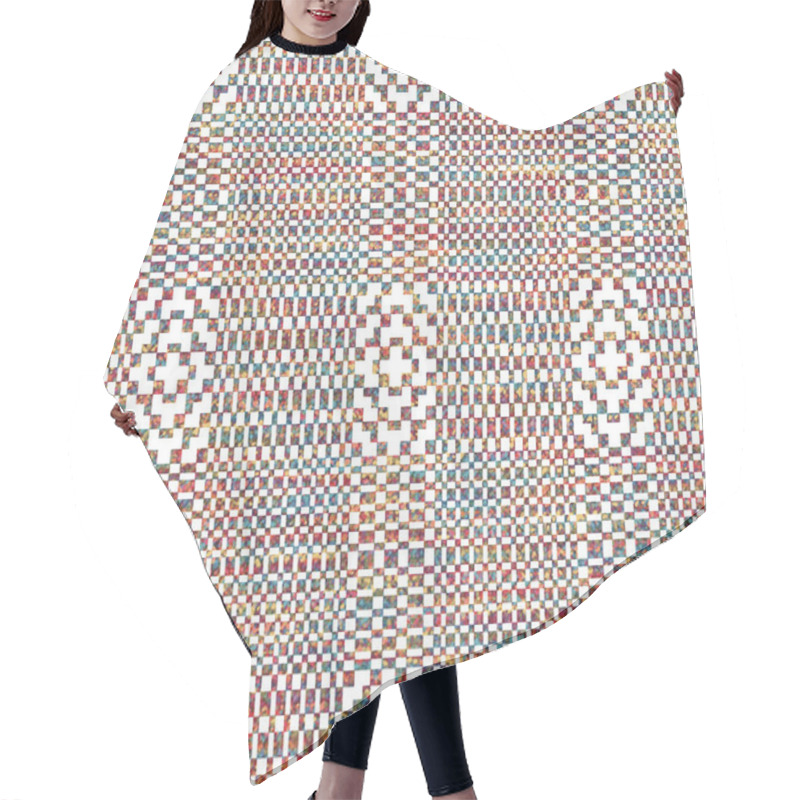 Personality  High-definition Geometry Texture Repeat Pattern On A Creative Texture Surface Hair Cutting Cape