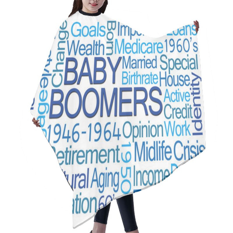 Personality  Baby Boomers Word Cloud Hair Cutting Cape