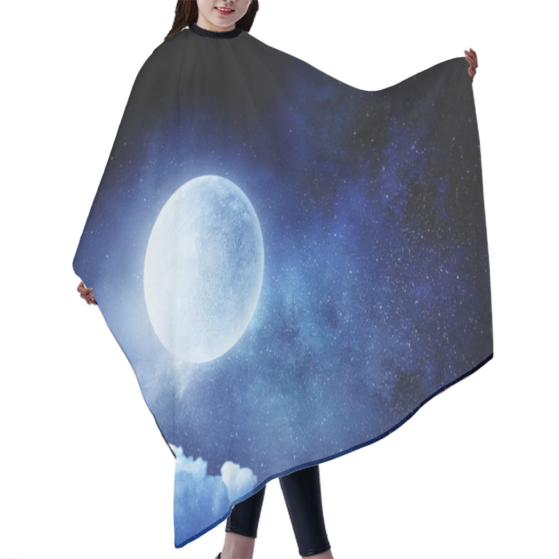 Personality  Image Of Outer Space. . Mixed Media Hair Cutting Cape