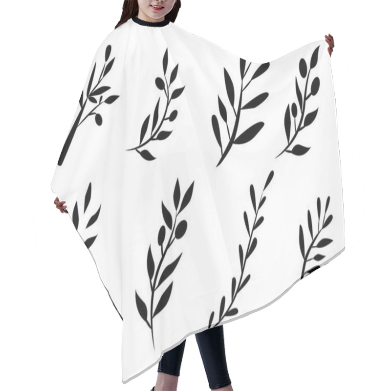 Personality  Olive Brunch Set. Digital Illustration Hair Cutting Cape