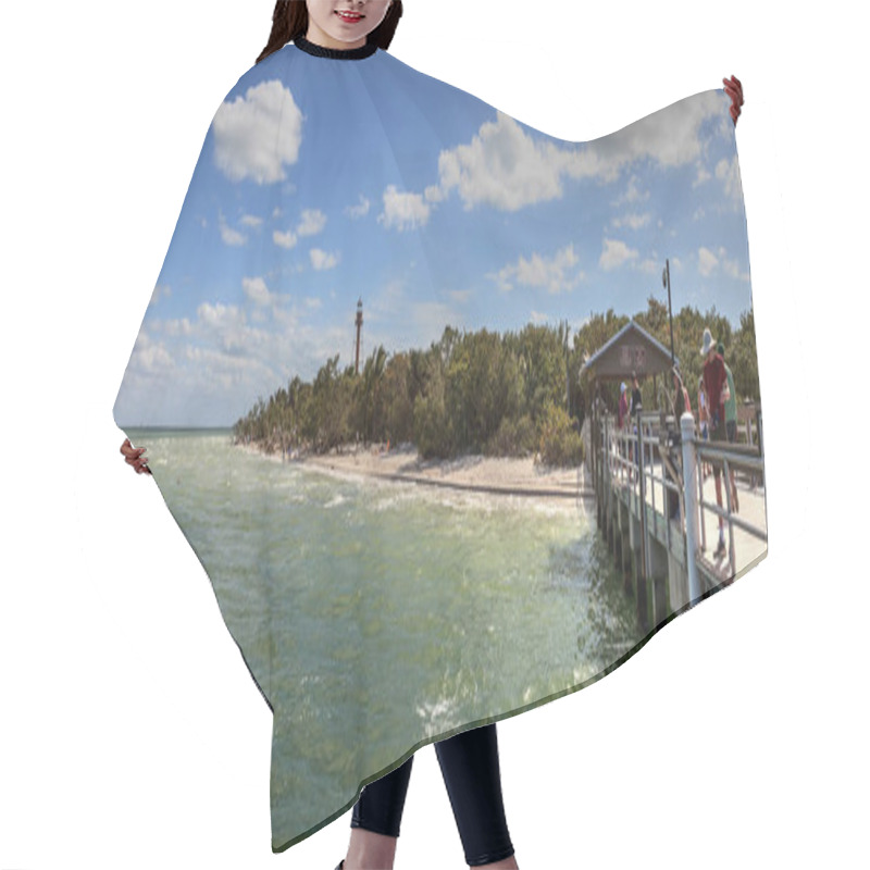 Personality  White Sand Leading To The Lighthouse At Lighthouse Beach Park In Sanibel, Florida Hair Cutting Cape