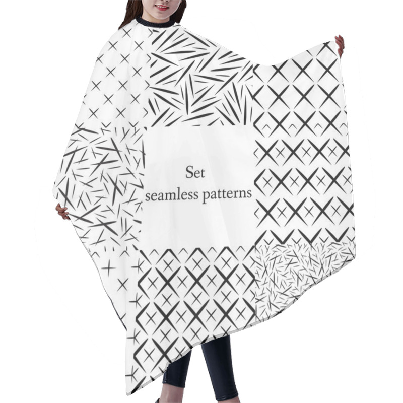 Personality  Geometric Abstract Set Hair Cutting Cape