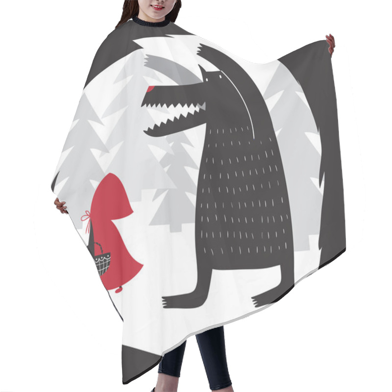 Personality  Red Riding Hood And Wolf Hair Cutting Cape