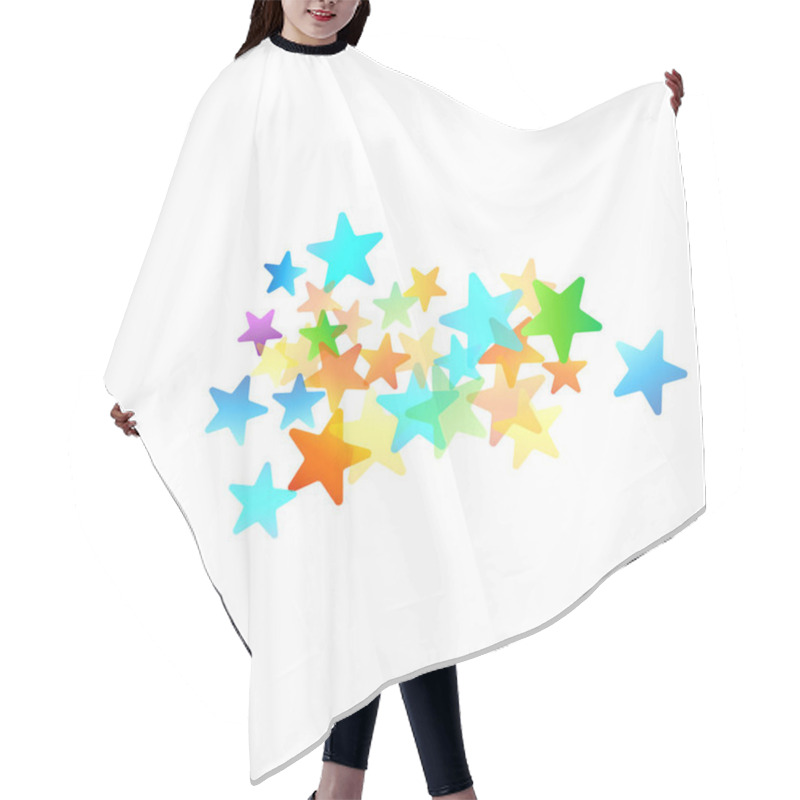 Personality  Rainbow Festive Confetti. Carnival Star Falling. Hair Cutting Cape