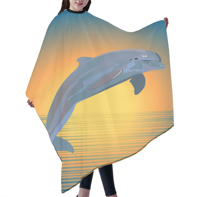 Personality  Dolphin And Sea Hair Cutting Cape