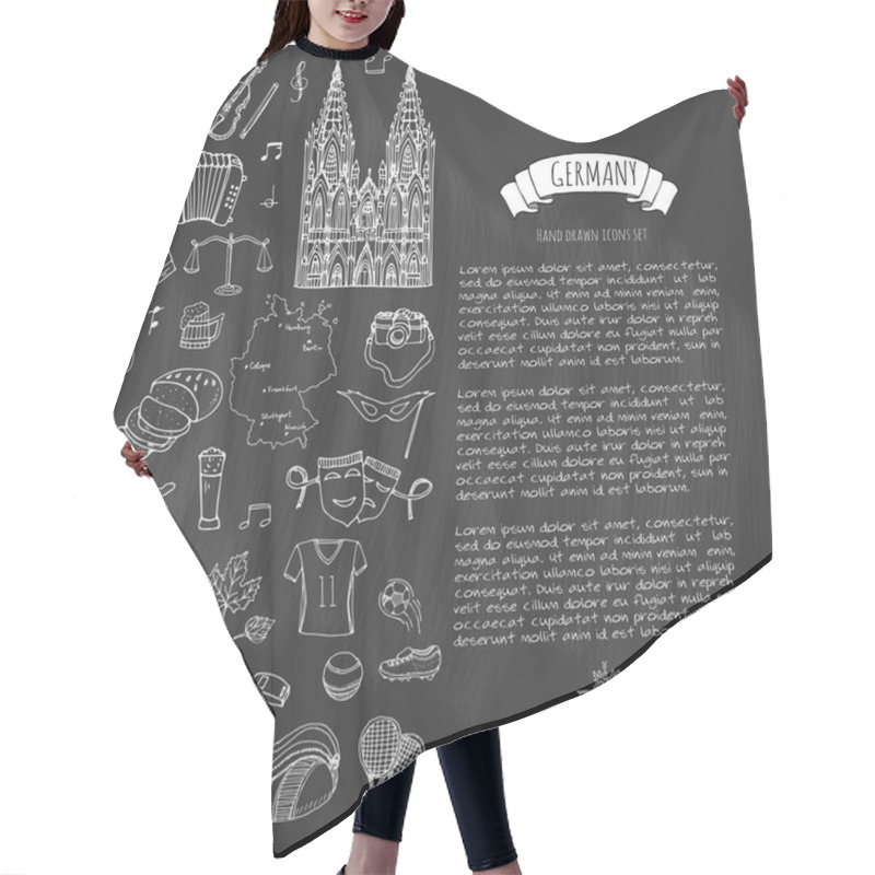 Personality  Germany Icons Set Hair Cutting Cape