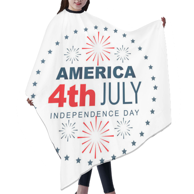 Personality  American Independence Day Label Hair Cutting Cape