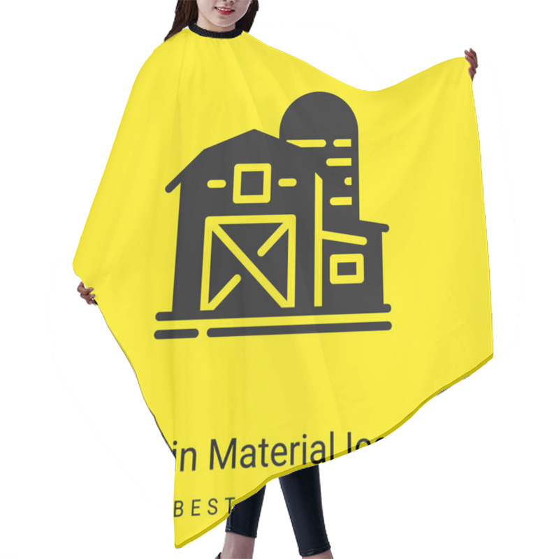 Personality  Barn Minimal Bright Yellow Material Icon Hair Cutting Cape