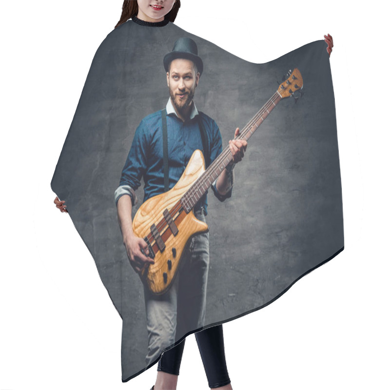 Personality  Hipster Bass Player Hair Cutting Cape