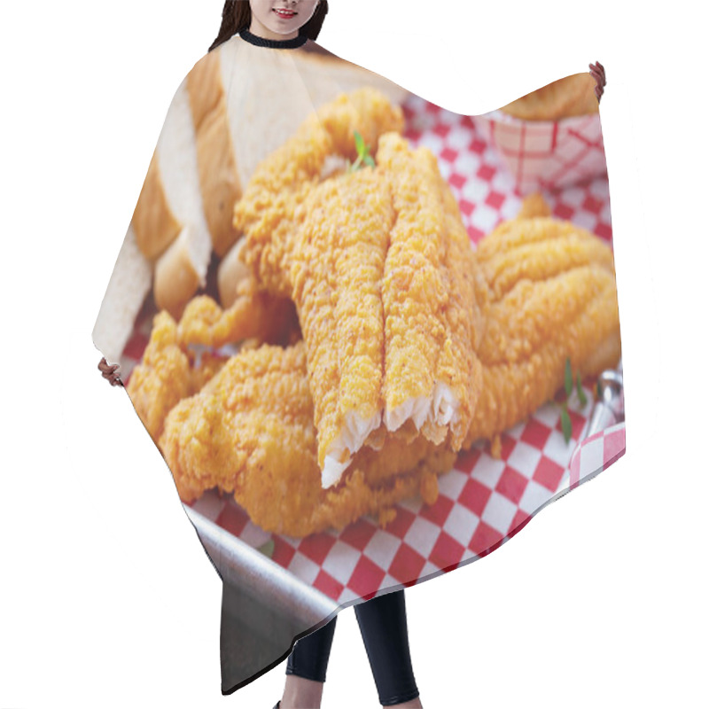 Personality  Southern Fried Fish With Toast Hair Cutting Cape