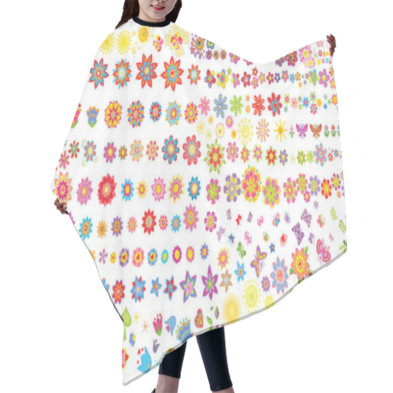 Personality  Summer Flowers, Sun And Butterflies Hair Cutting Cape