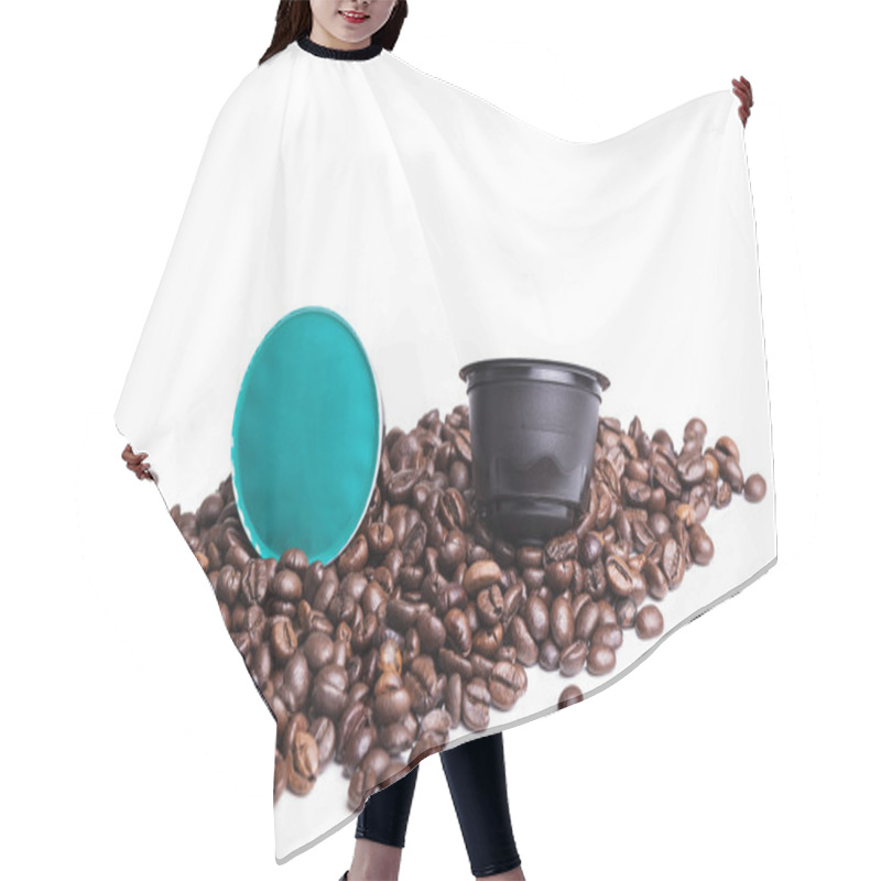 Personality  Coffee Pods And Beans Hair Cutting Cape