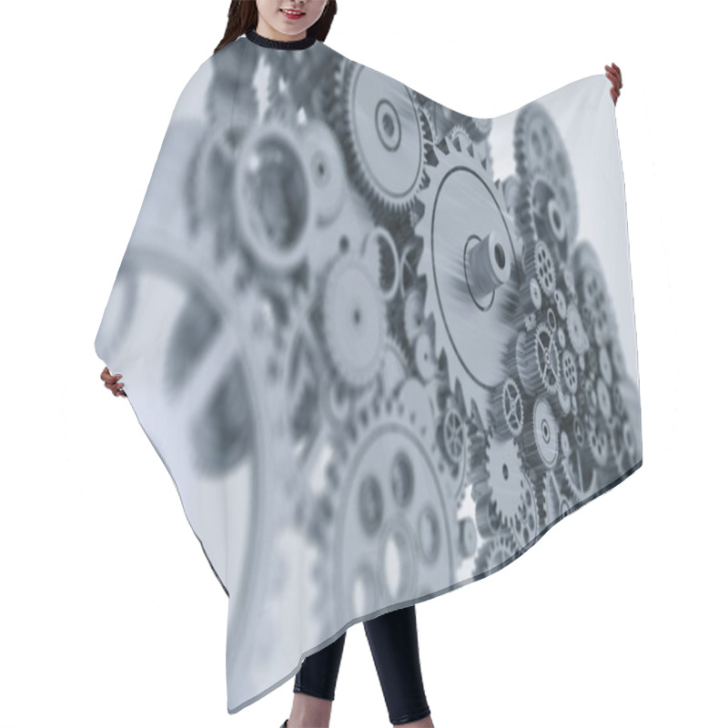 Personality  Gears Background Hair Cutting Cape