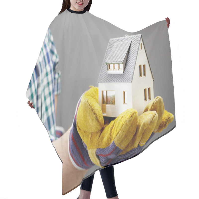 Personality  House On Palm Hair Cutting Cape