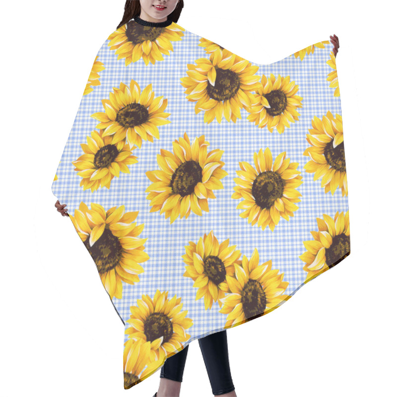 Personality  Sunflower Pattern Hair Cutting Cape