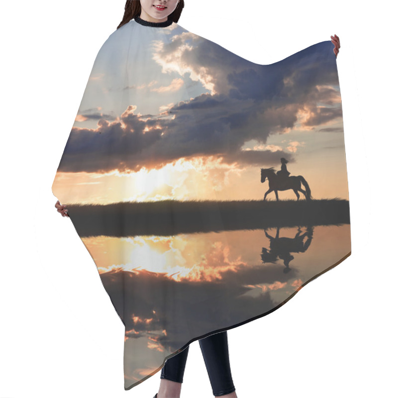 Personality  Horse Riding Hair Cutting Cape