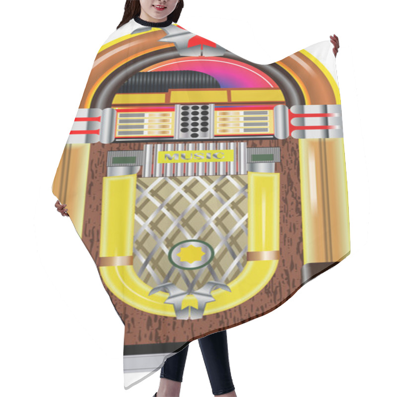 Personality  Jukebox Hair Cutting Cape