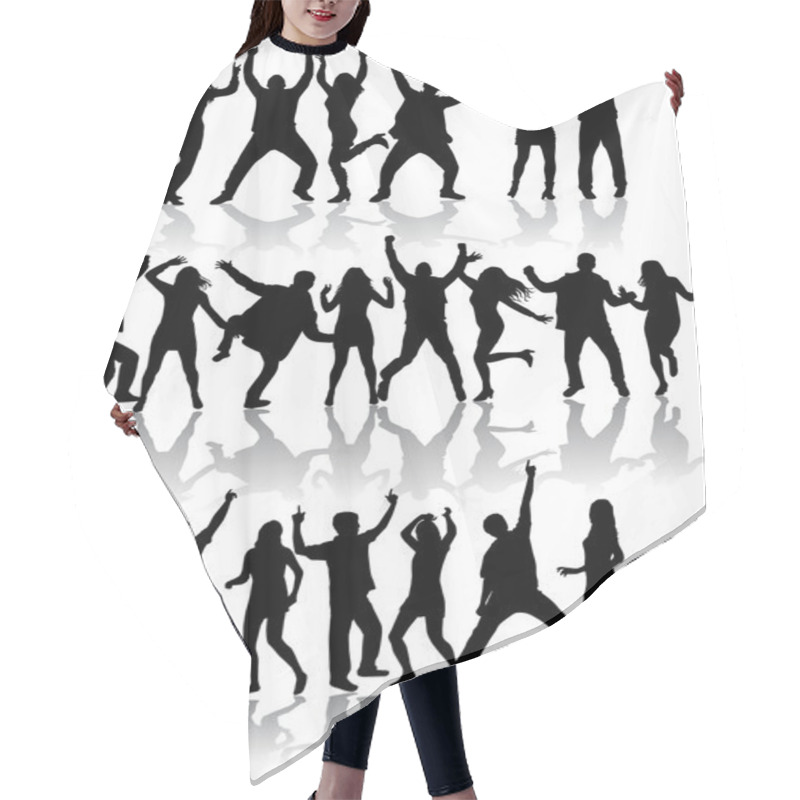 Personality  Dancing Silhouettes Hair Cutting Cape